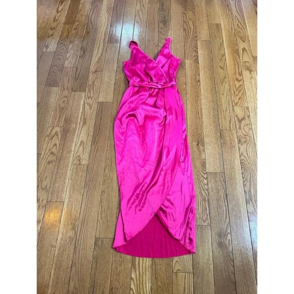 Women's Satin Formal Dress Sexy V Neck Backless Split Long Maxi Cocktail Party W - Picture 1 of 6